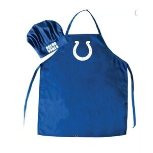 NFL Colts NWT BBQ Chef Apron Hat Set OSFA Football White Blue